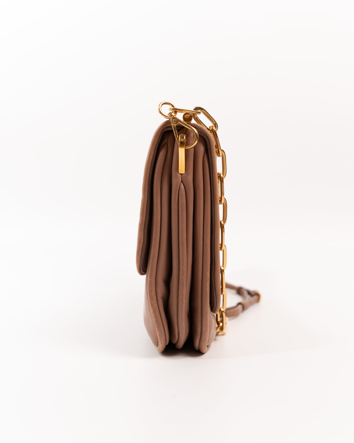 Miu Miu Borsa a Spalla con Catena Pelle Cipria pre-owned certificata - Aurea Luxury Lab