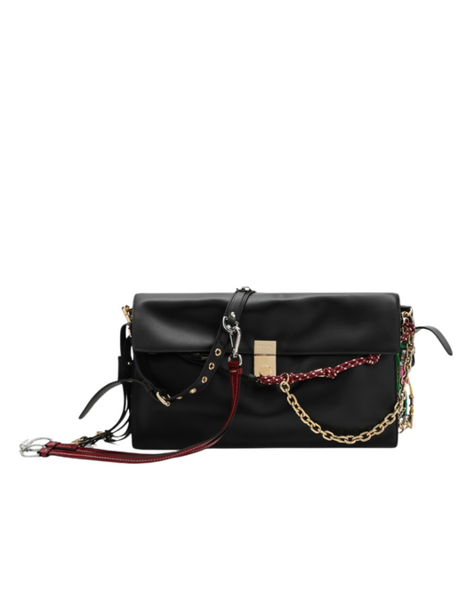 Prada Soft Sound borsa a spalla in pelle grande con charms