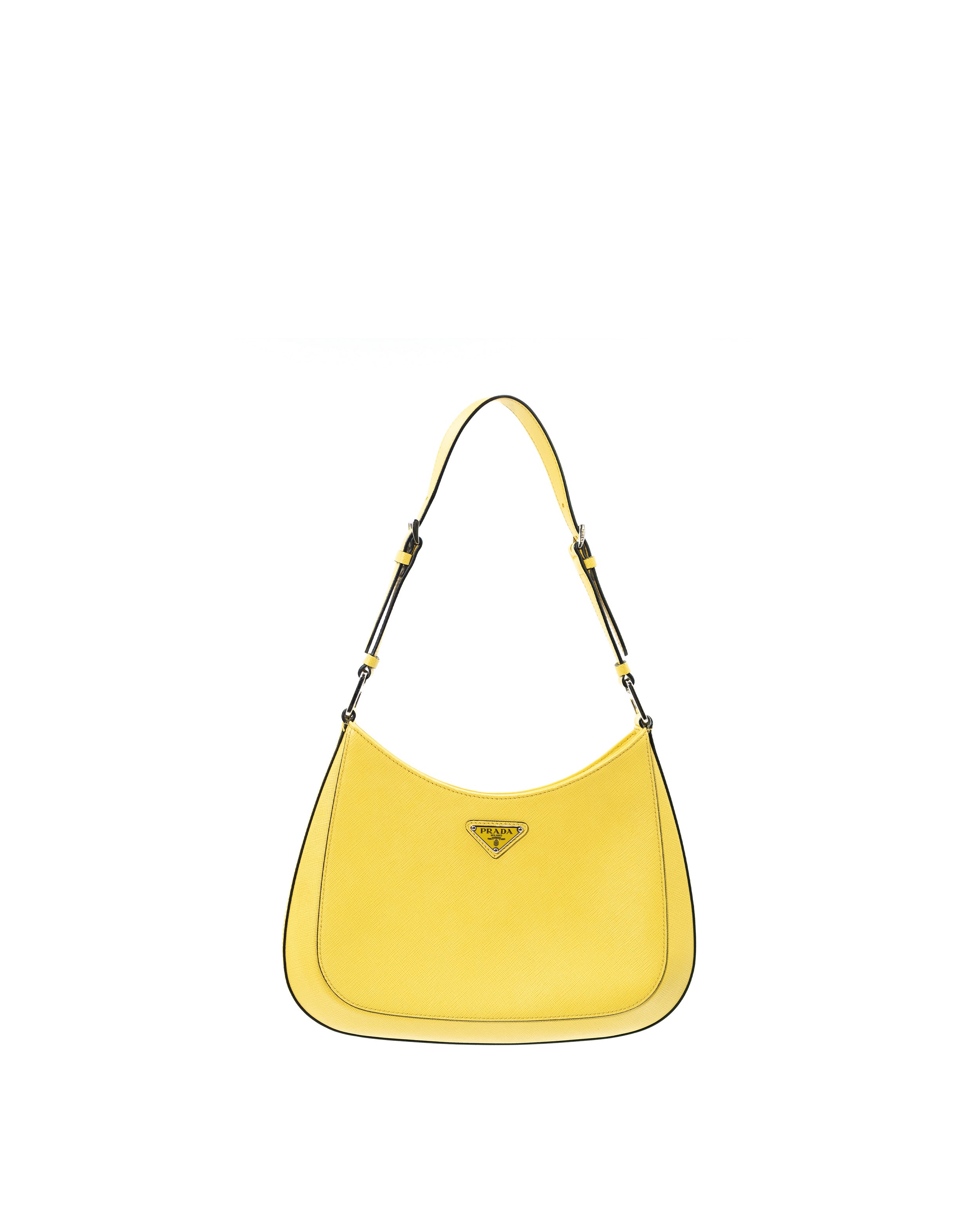 Prada Borsa Cleo Pelle Spazzolata Gialla — Pre-owned Autentica