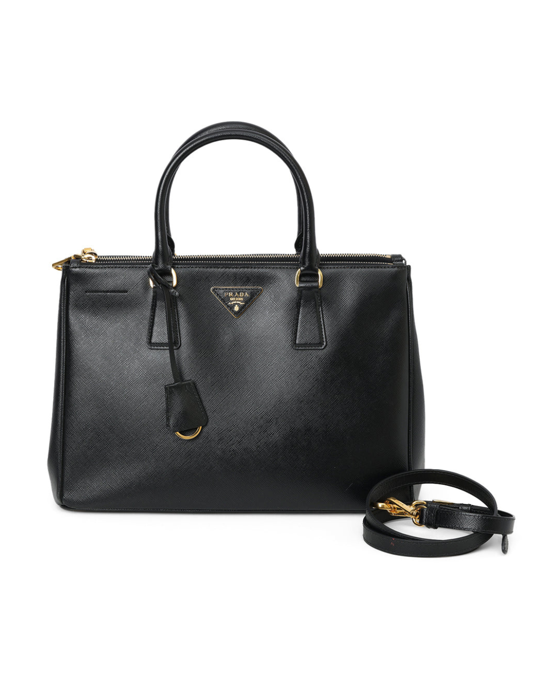 Prada Borsa Galleria Large Saffiano Nera — Pre-owned Autentica