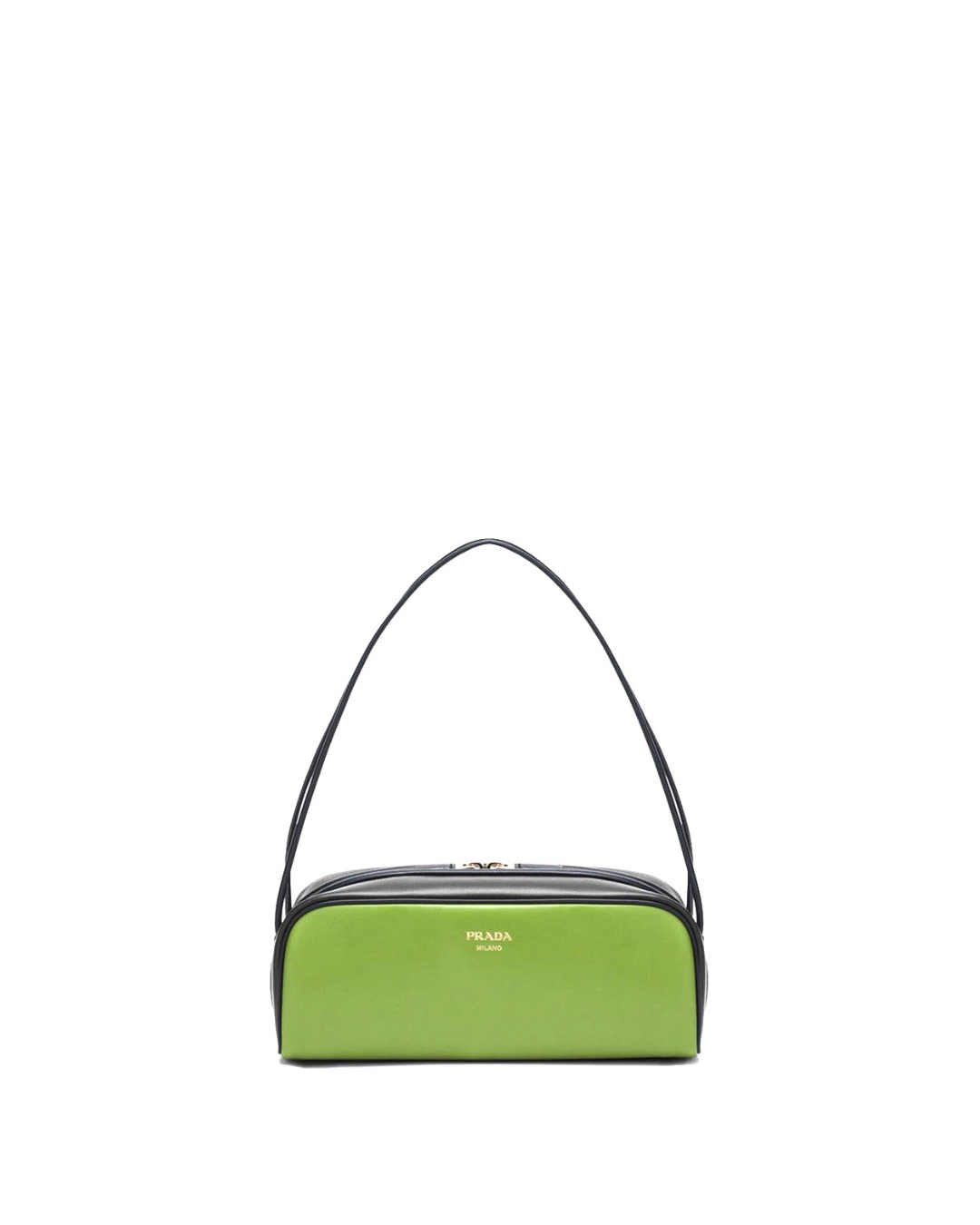 Prada Borsa Swing Pelle Verde e Blu Notte — Pre-owned Autentica