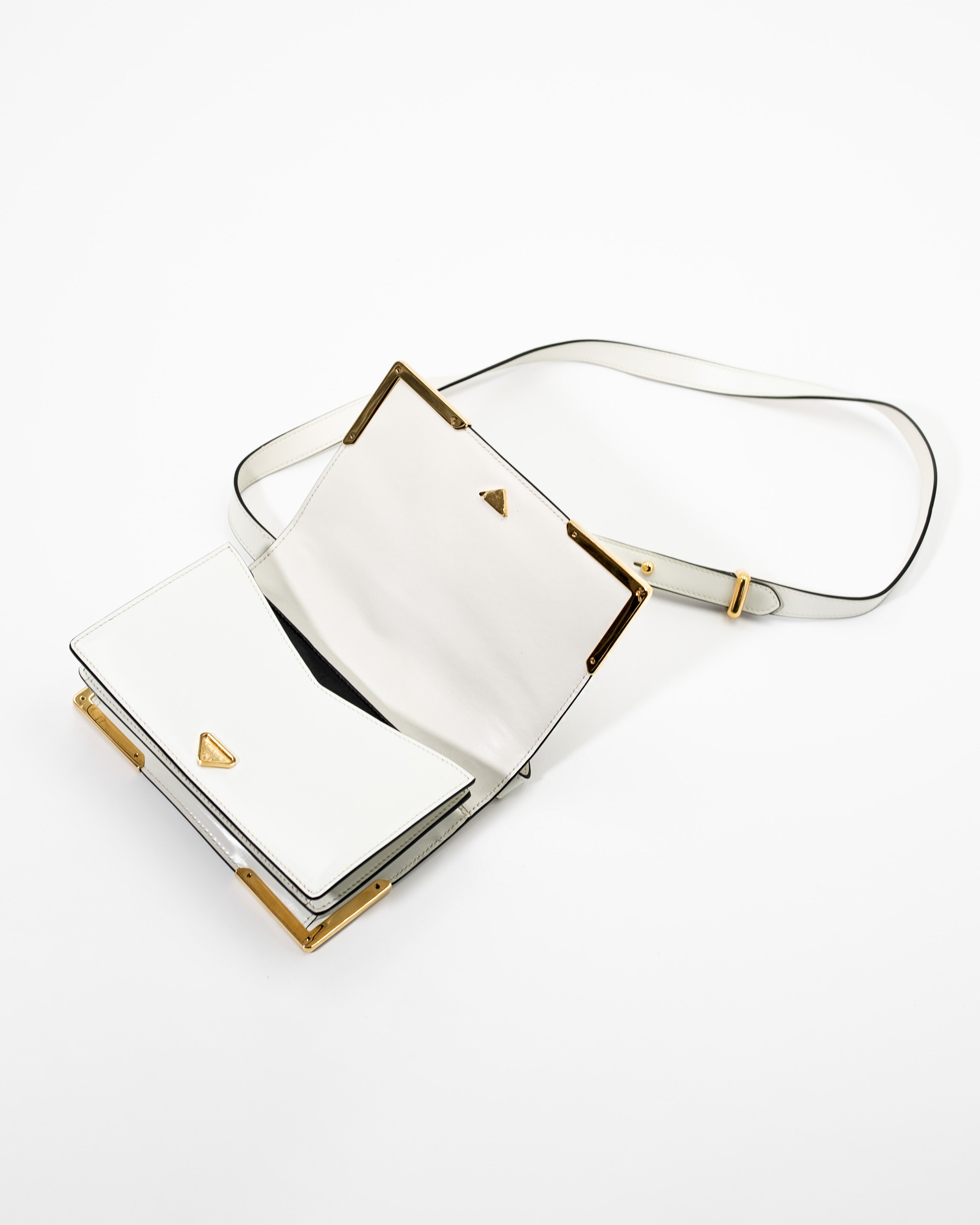 Prada Sac Bandoulière Cuir Blanc — Pre-owned Authentique