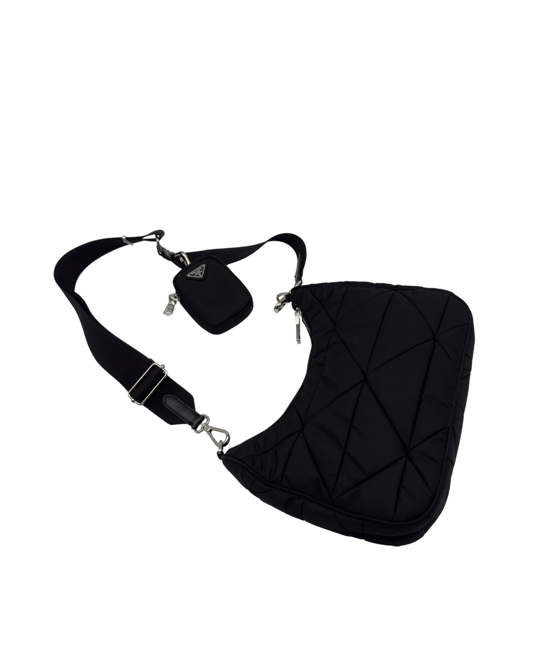 Bolso de hombro Prada en Re-Nylon acolchado