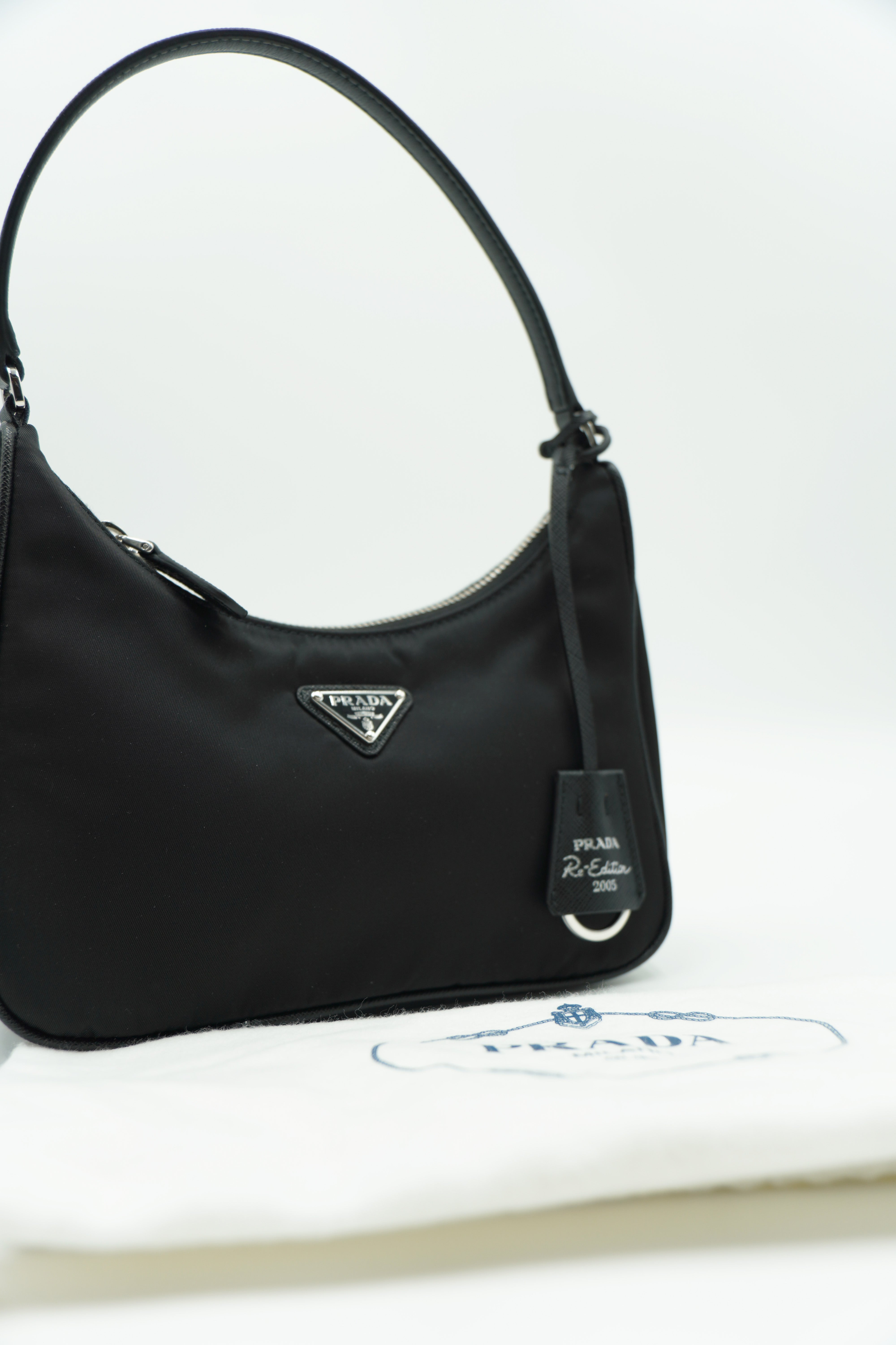 Prada Mini Re-Edition 2005 Black Nylon Bag - Authentic Used