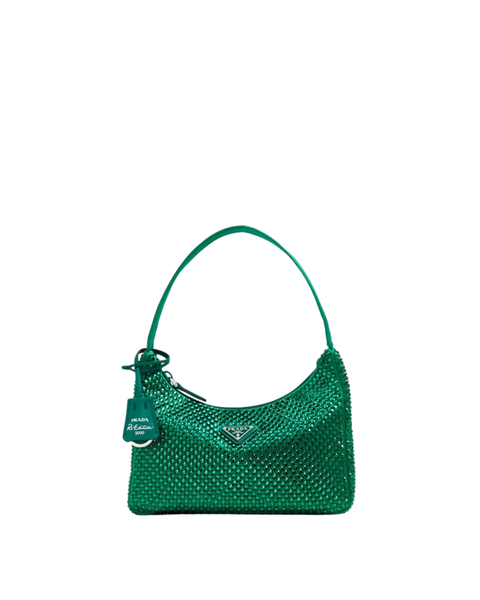 Prada Re-Edition Crystal Mini Bag with Crystals - Pre-owned Authentic Prada Re-Edition Crystal Mini Bag with Crystals - Pre-owned Authentic