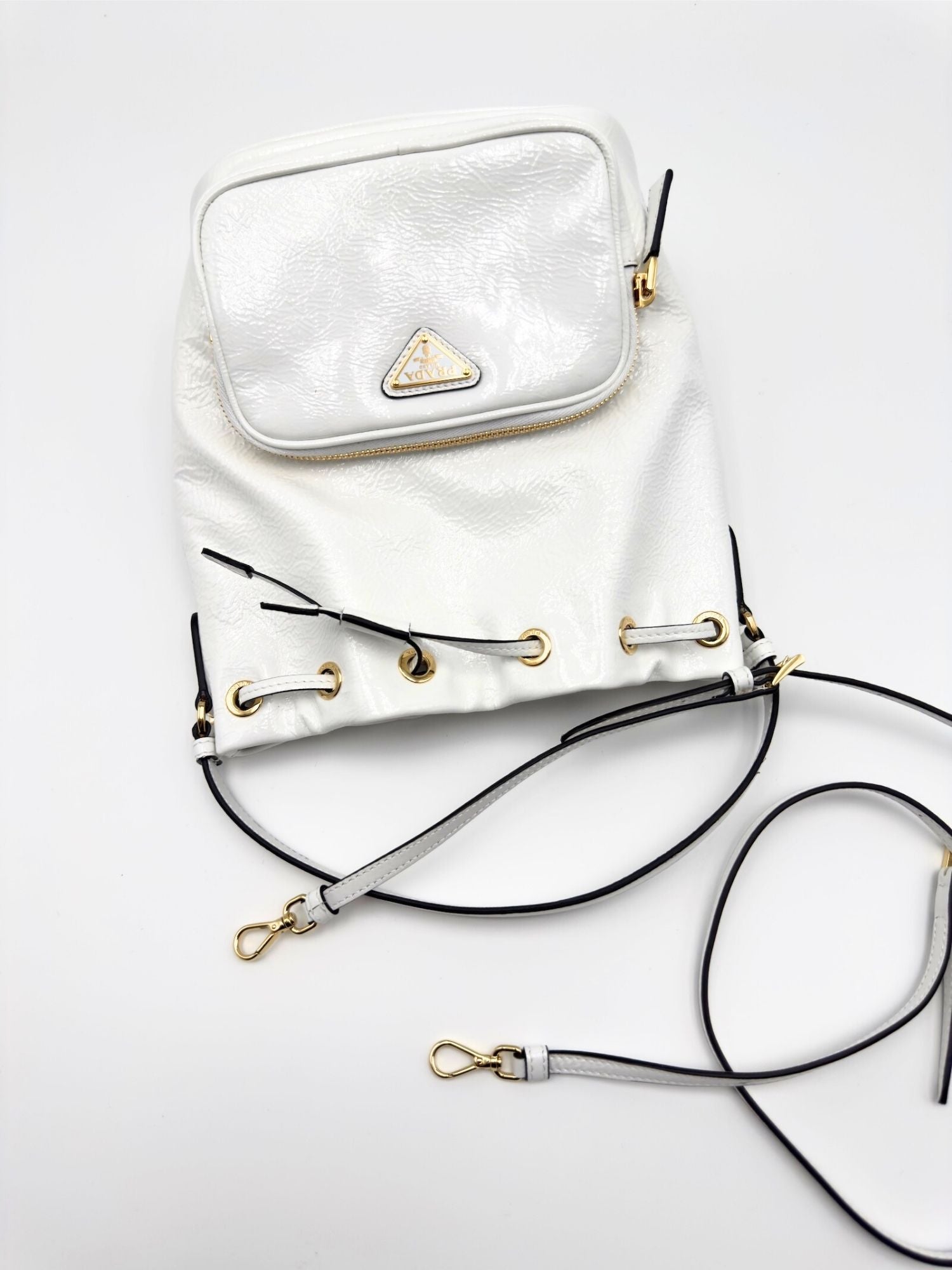 Prada Duet Bucket Paint Naplak Blanco
