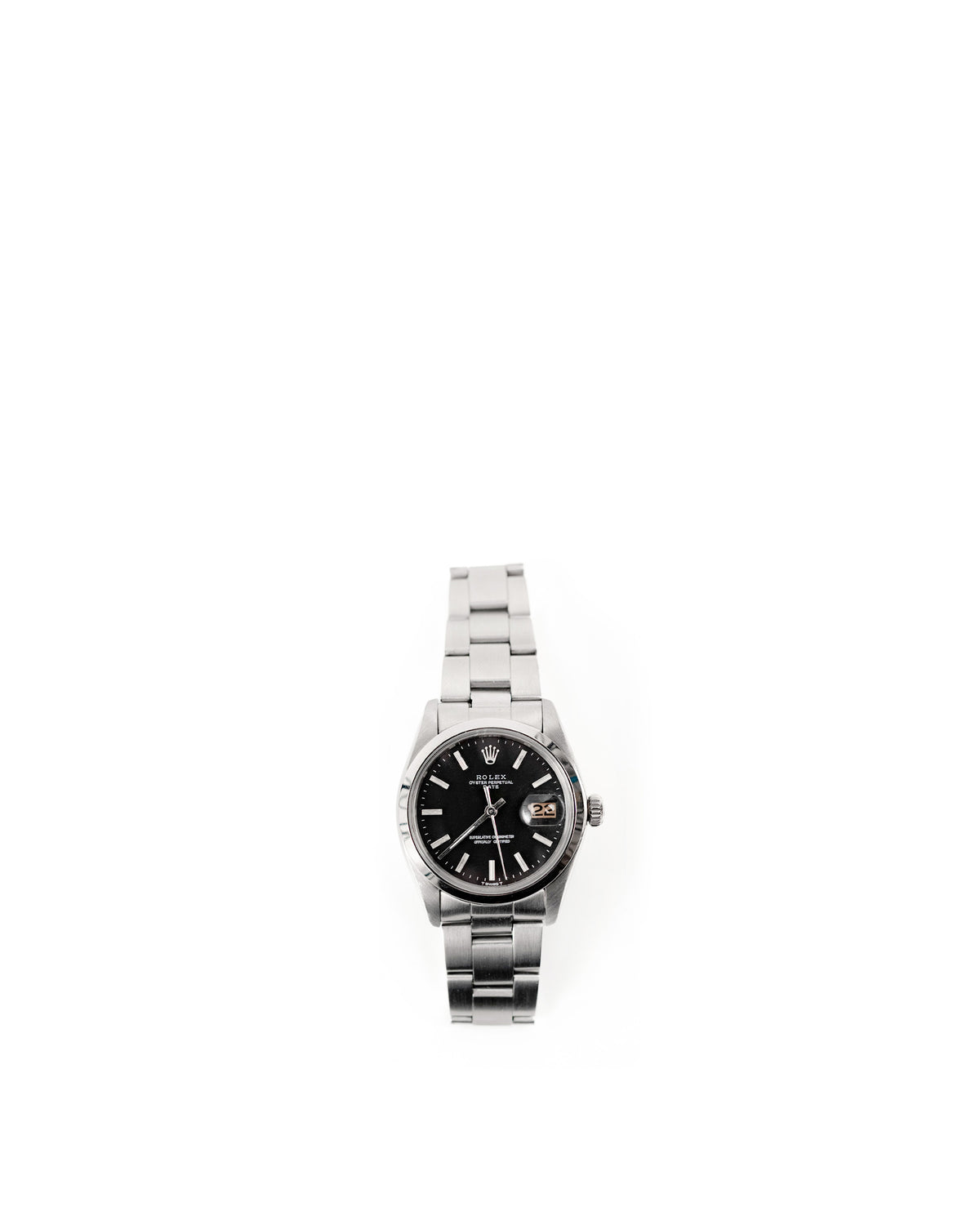 Rolex Orologio Oyster Perpetual Date 1500 Vintage Acciaio Quadrante Nero pre-owned - Aurea Luxury Lab