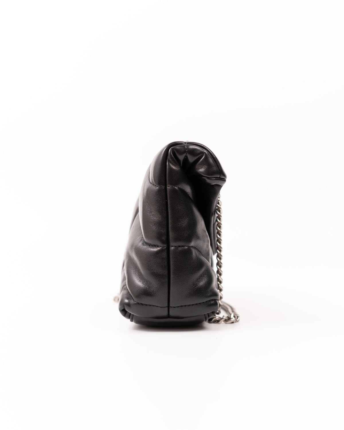 Saint Laurent Borsa Loulou Puffer Toy Pelle di Agnello Nera second hand certificata - Aurea Luxury Lab