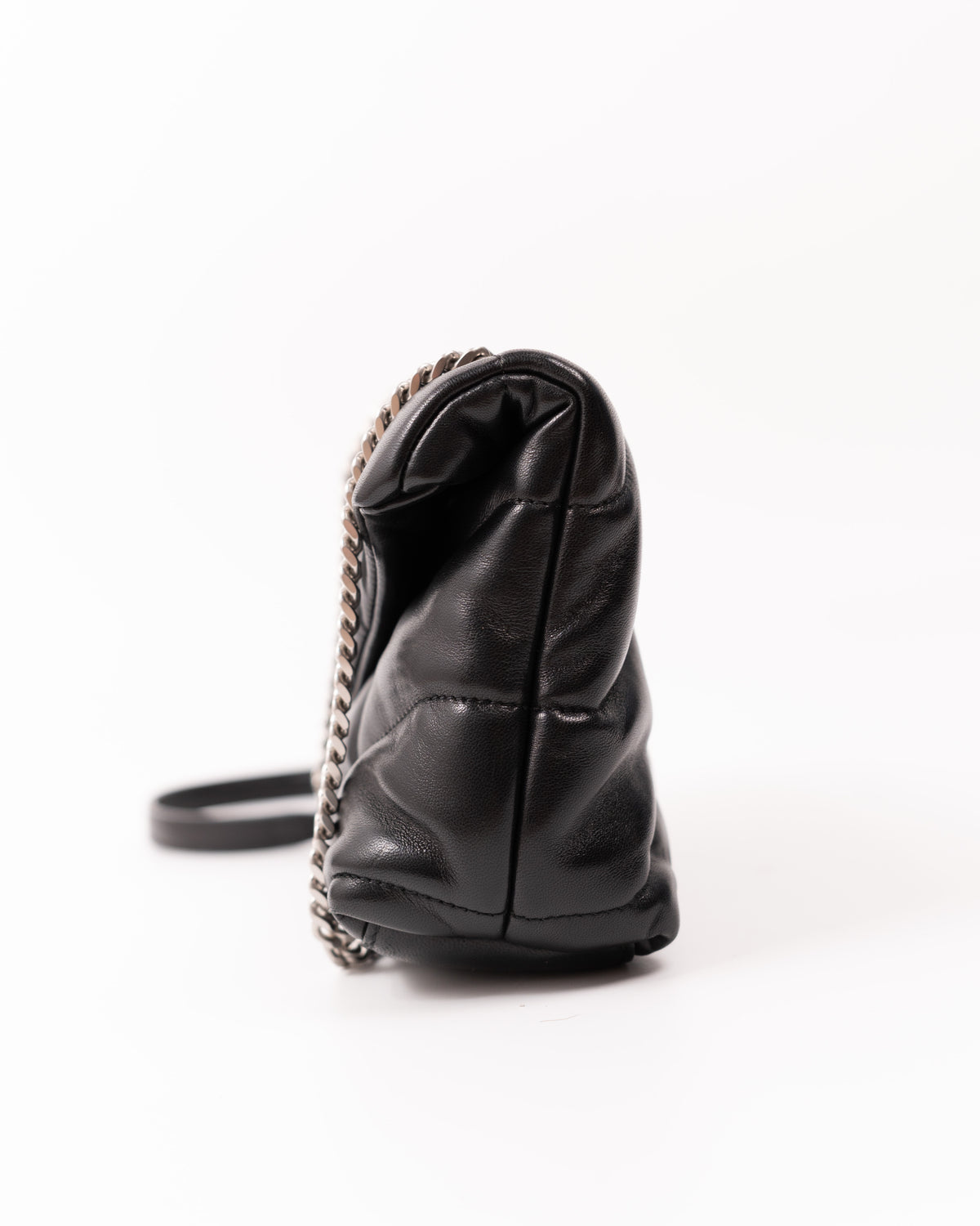 Saint Laurent Borsa Loulou Puffer Toy Pelle di Agnello Nera luxury resale autentica - Aurea Luxury Lab