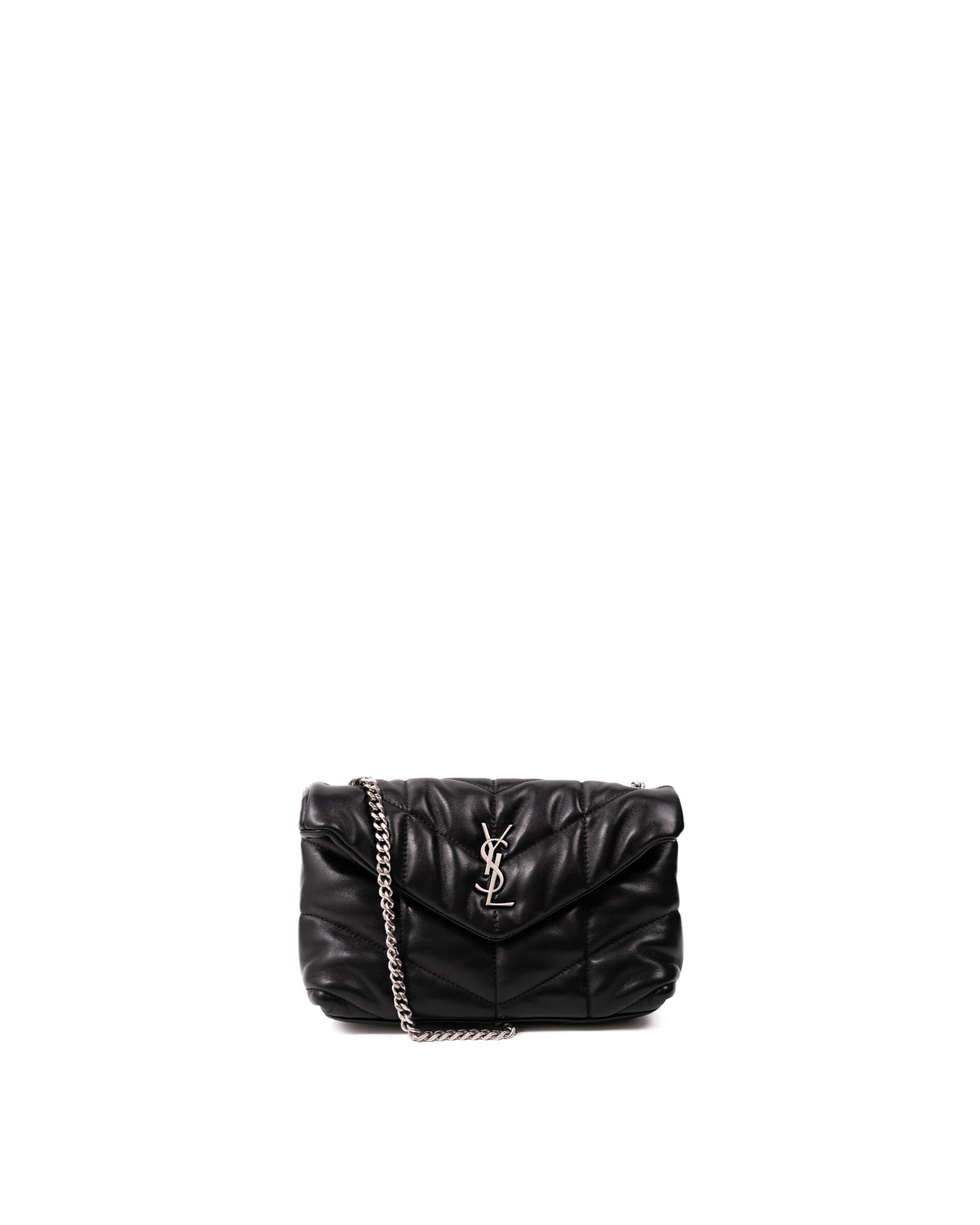 Saint Laurent Borsa Loulou Puffer Toy Pelle di Agnello Nera usata autentica - Aurea Luxury Lab