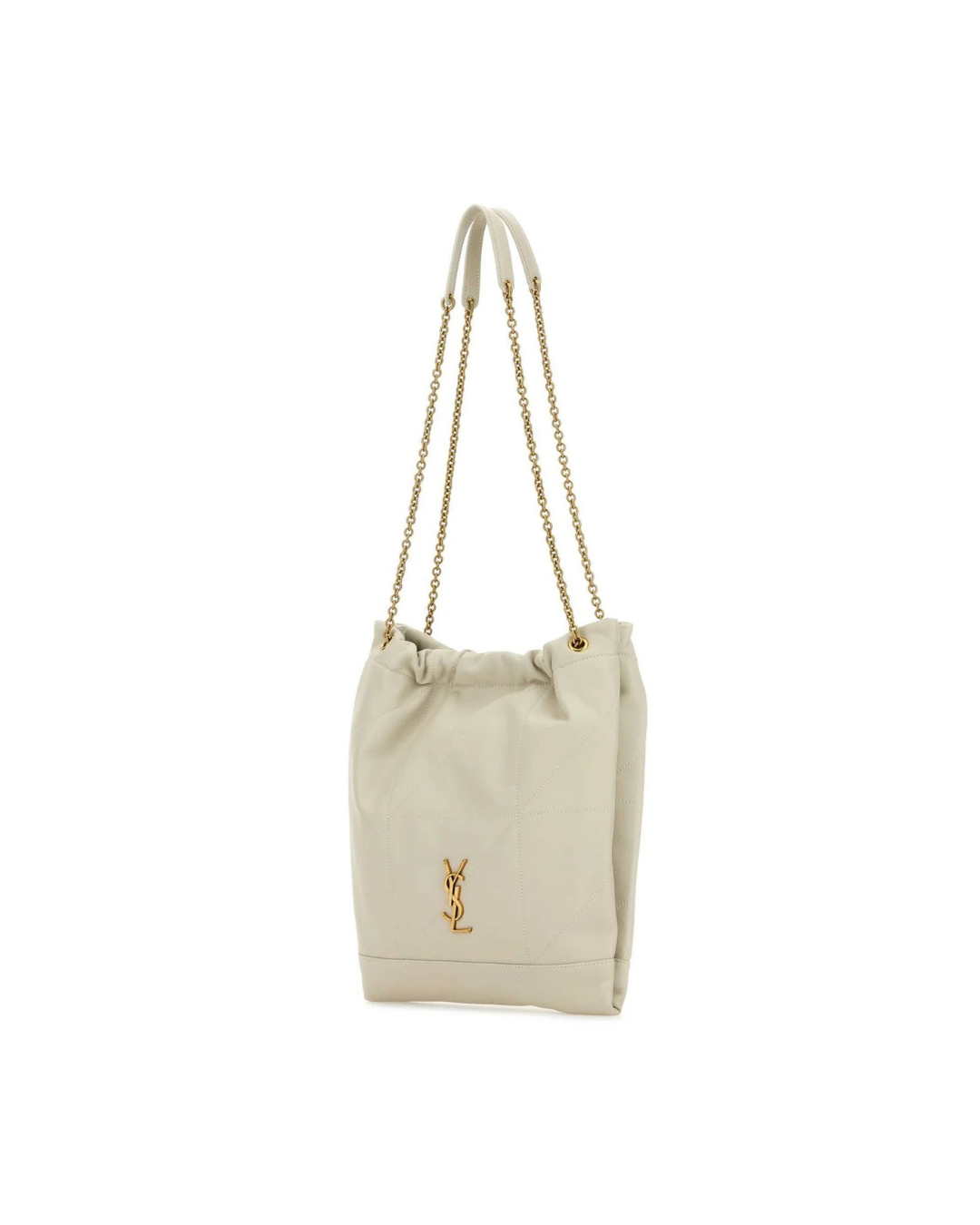 Saint Laurent Borsa Jamie Pochon Pelle Bianco second hand luxury - Aurea Luxury Lab