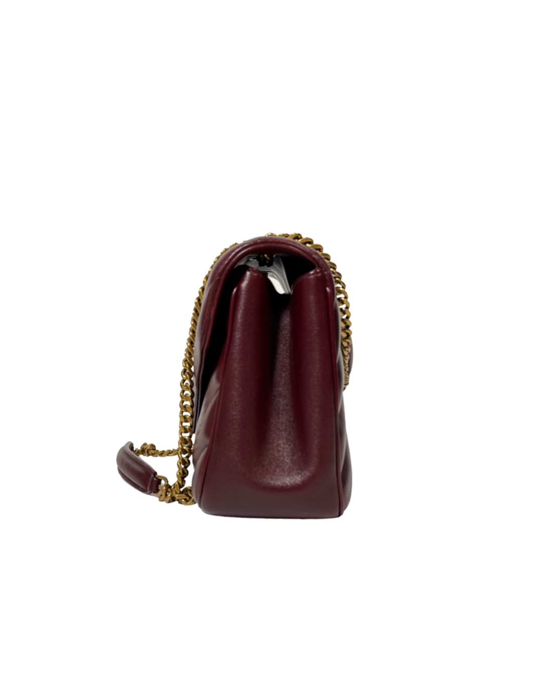 Saint Laurent Borsa Loulou Medium Pelle Trapuntata Burgundi pre-owned certificata - Aurea Luxury Lab