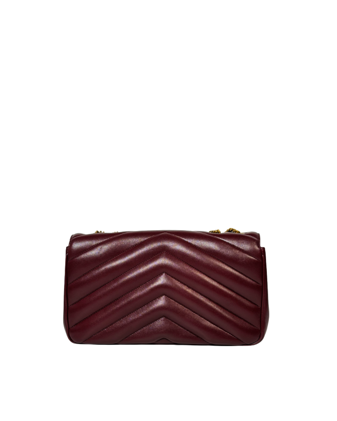 Saint Laurent Borsa Loulou Medium Pelle Trapuntata Burgundi preloved luxury certificata - Aurea Luxury Lab