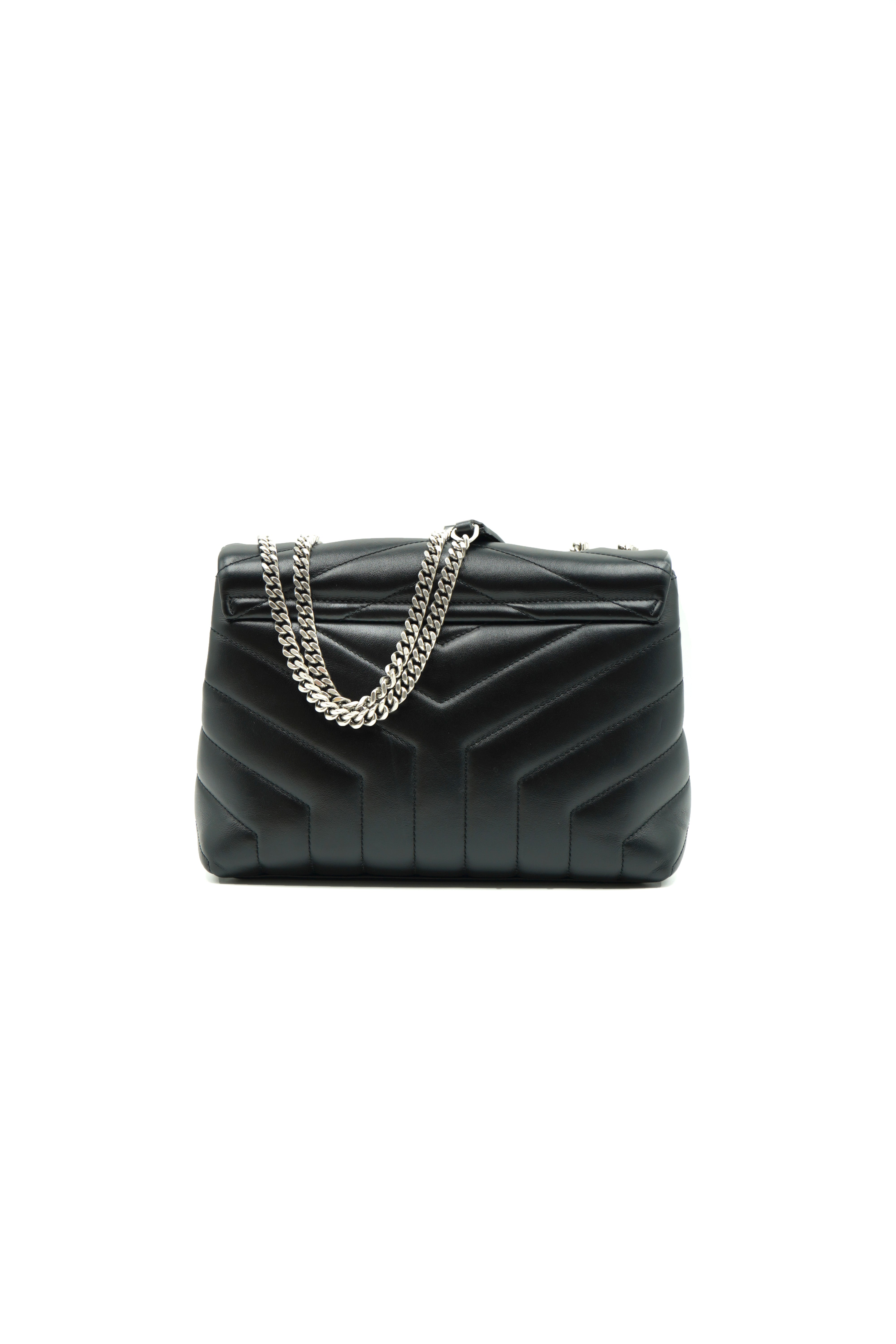 Saint Laurent Lou Lou Small Black Leather Bag - Authentic Pre-Owned