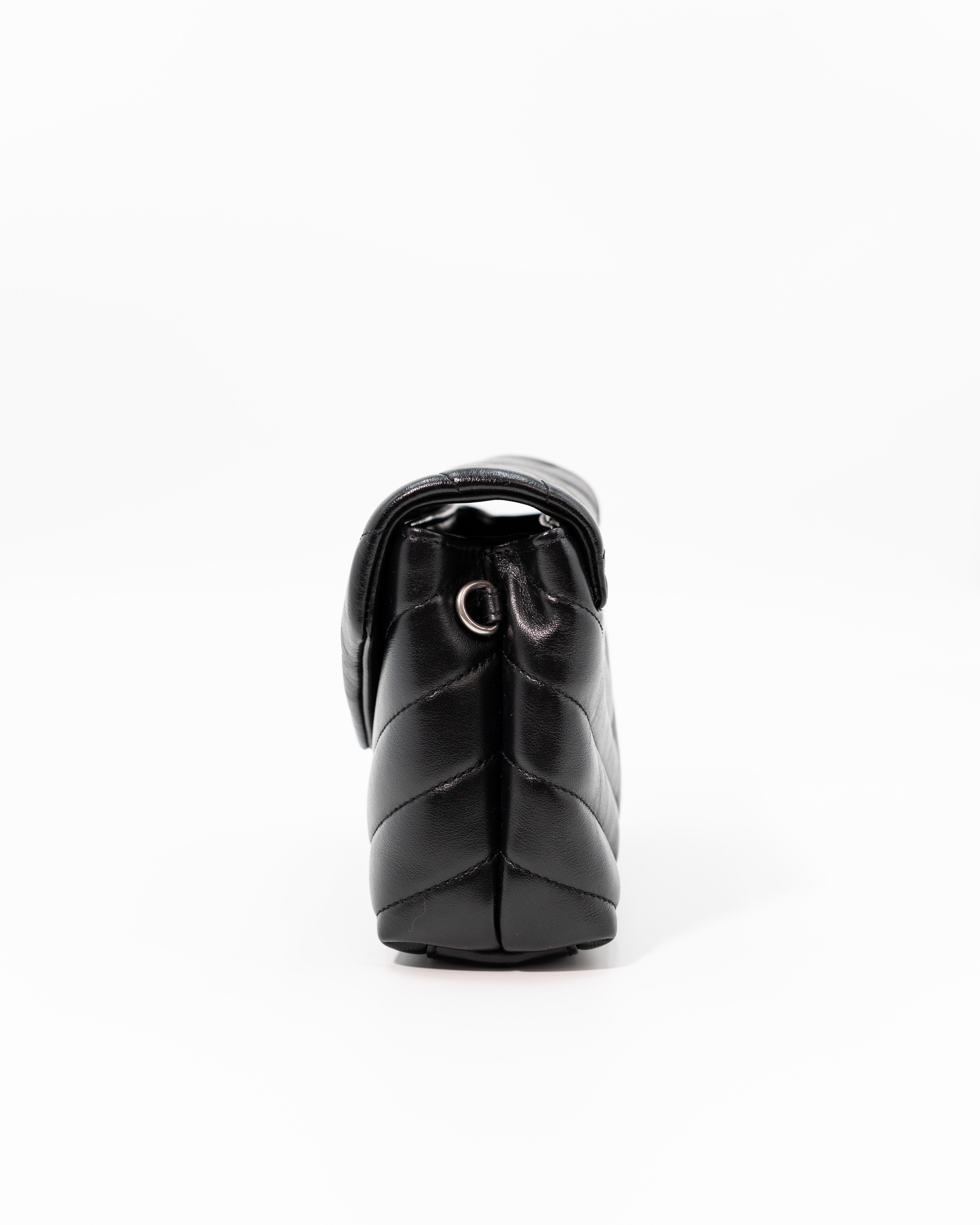 Saint Laurent Borsa Loulou Toy Pelle Matelassé Nera second hand luxury - Aurea Luxury Lab