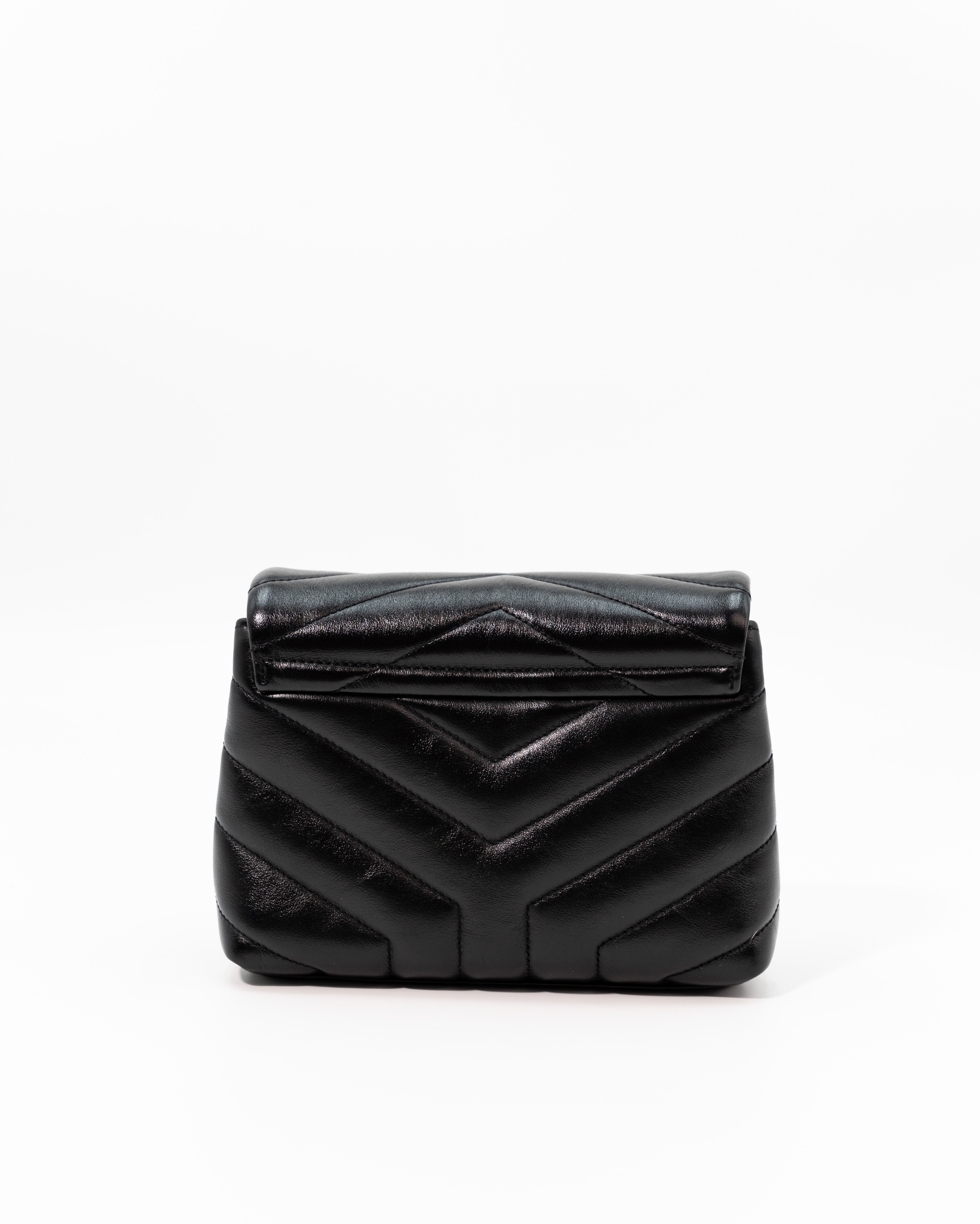 Saint Laurent Borsa Loulou Toy Pelle Matelassé Nera borsa usata autentica - Aurea Luxury Lab