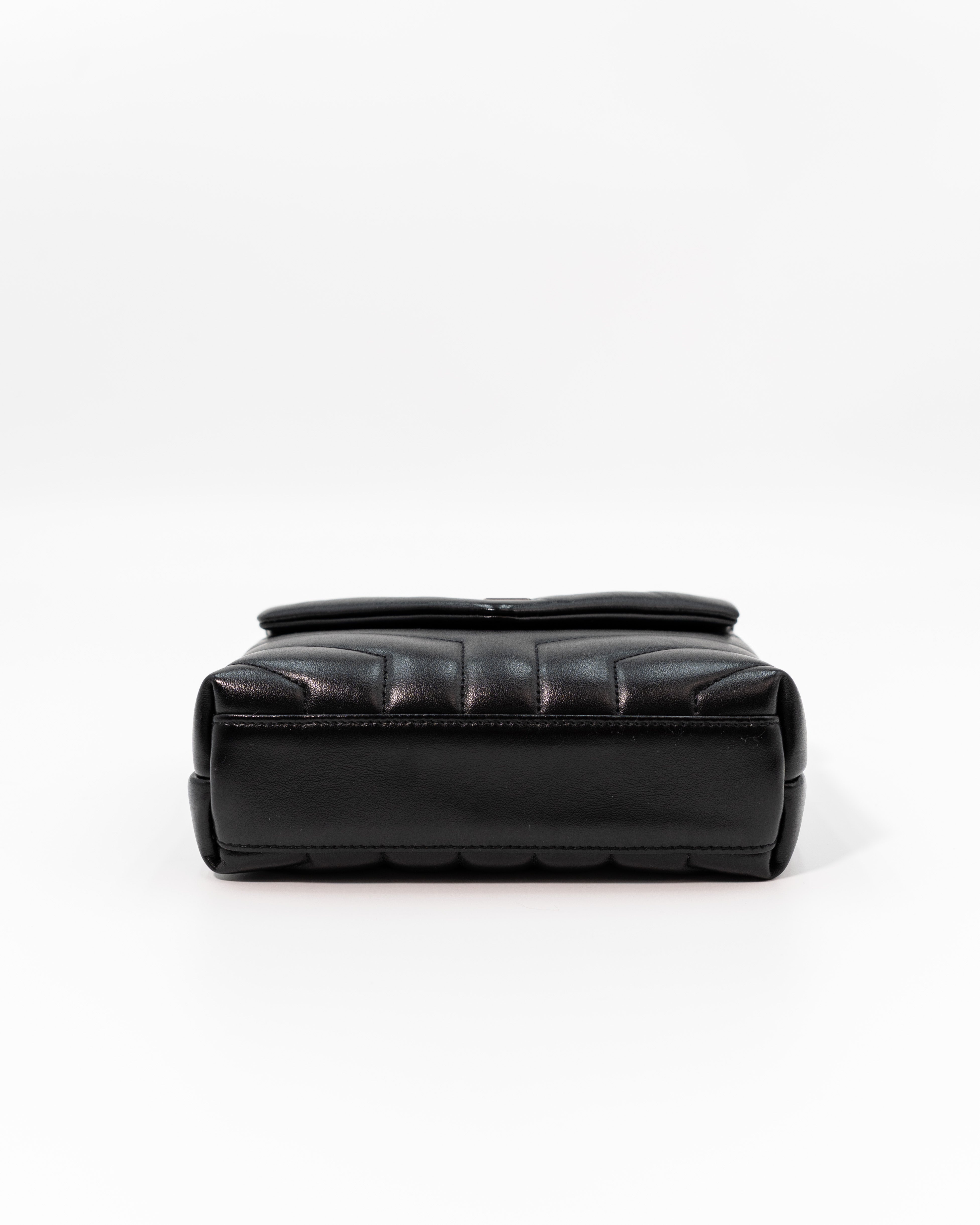 Saint Laurent Borsa Loulou Toy Pelle Matelassé Nera preloved luxury certificata - Aurea Luxury Lab