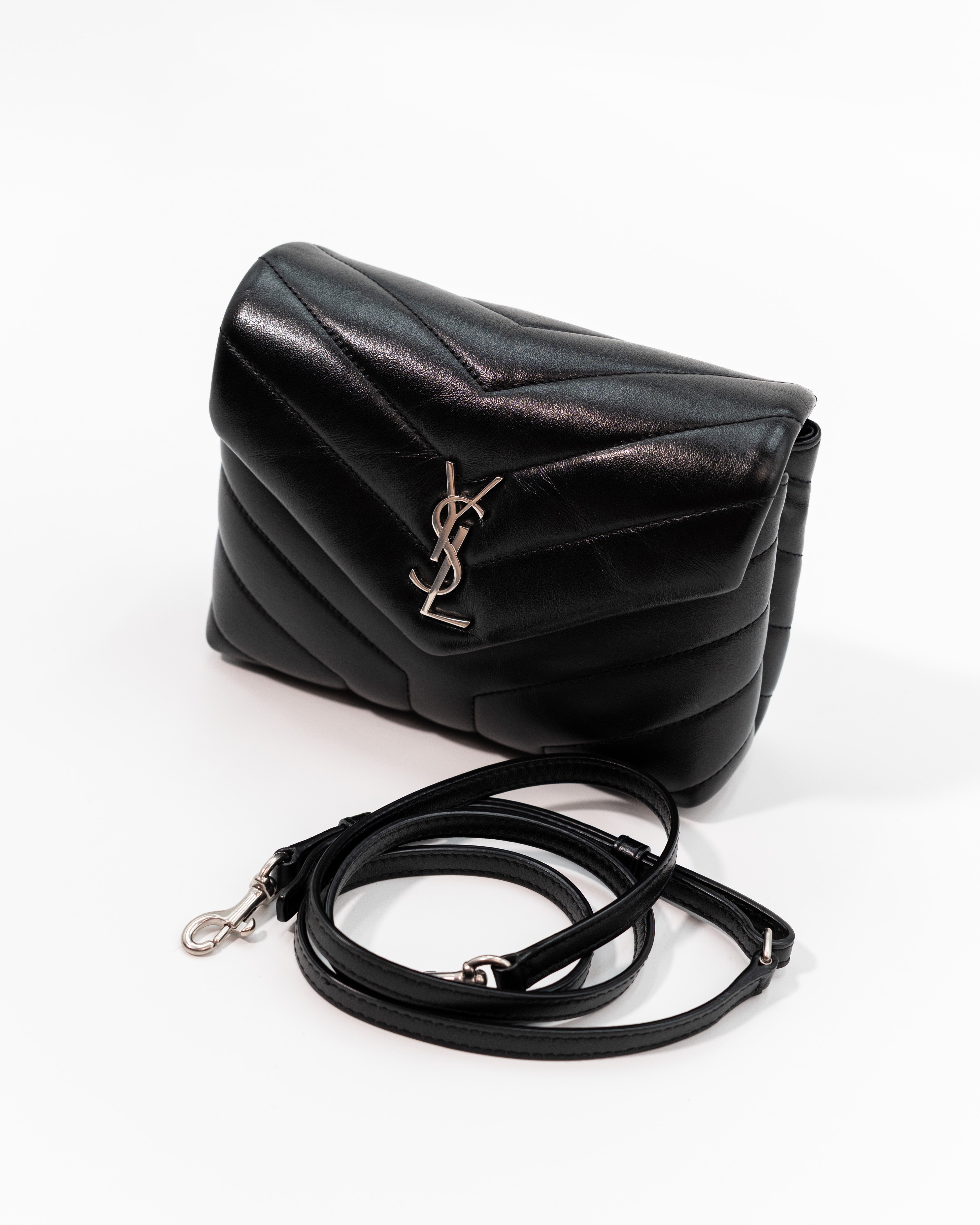 Saint Laurent Borsa Loulou Toy Pelle Matelassé Nera second hand certificata - Aurea Luxury Lab