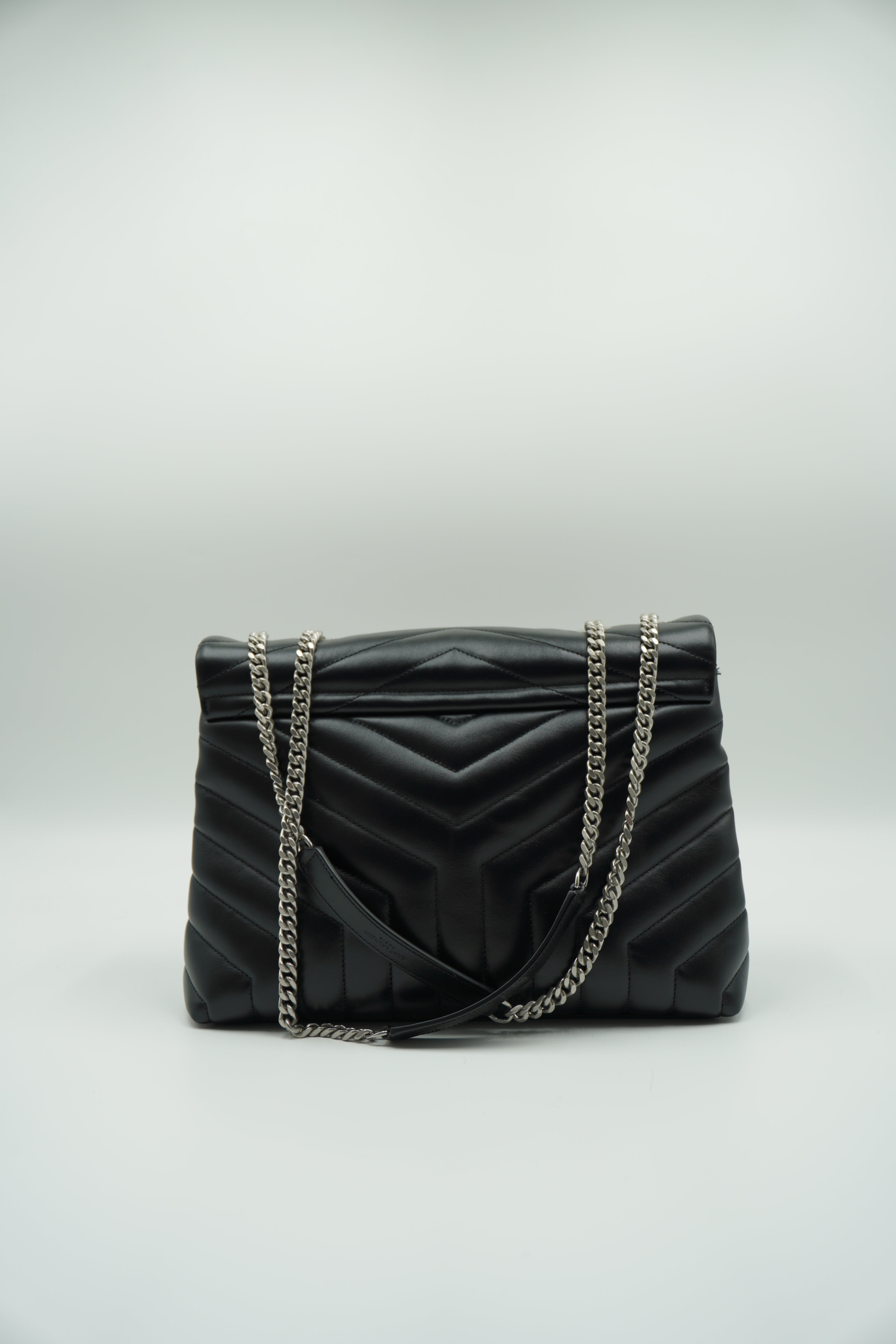 Saint Laurent Borsa Lou Lou Grande Pelle Nera - Usato Autentico