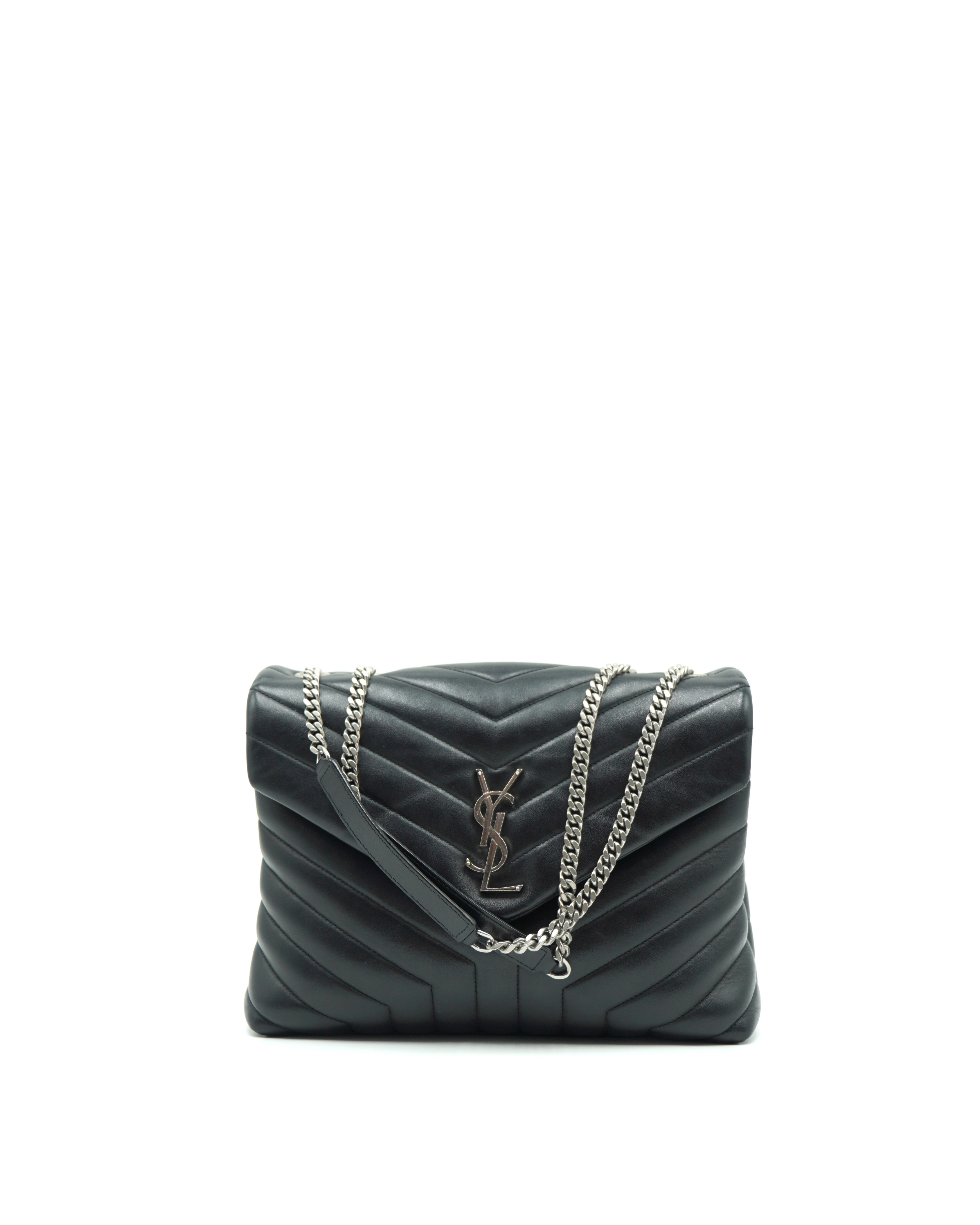 Saint Laurent Borsa Lou Lou Grande Pelle Nera - Usato Autentico