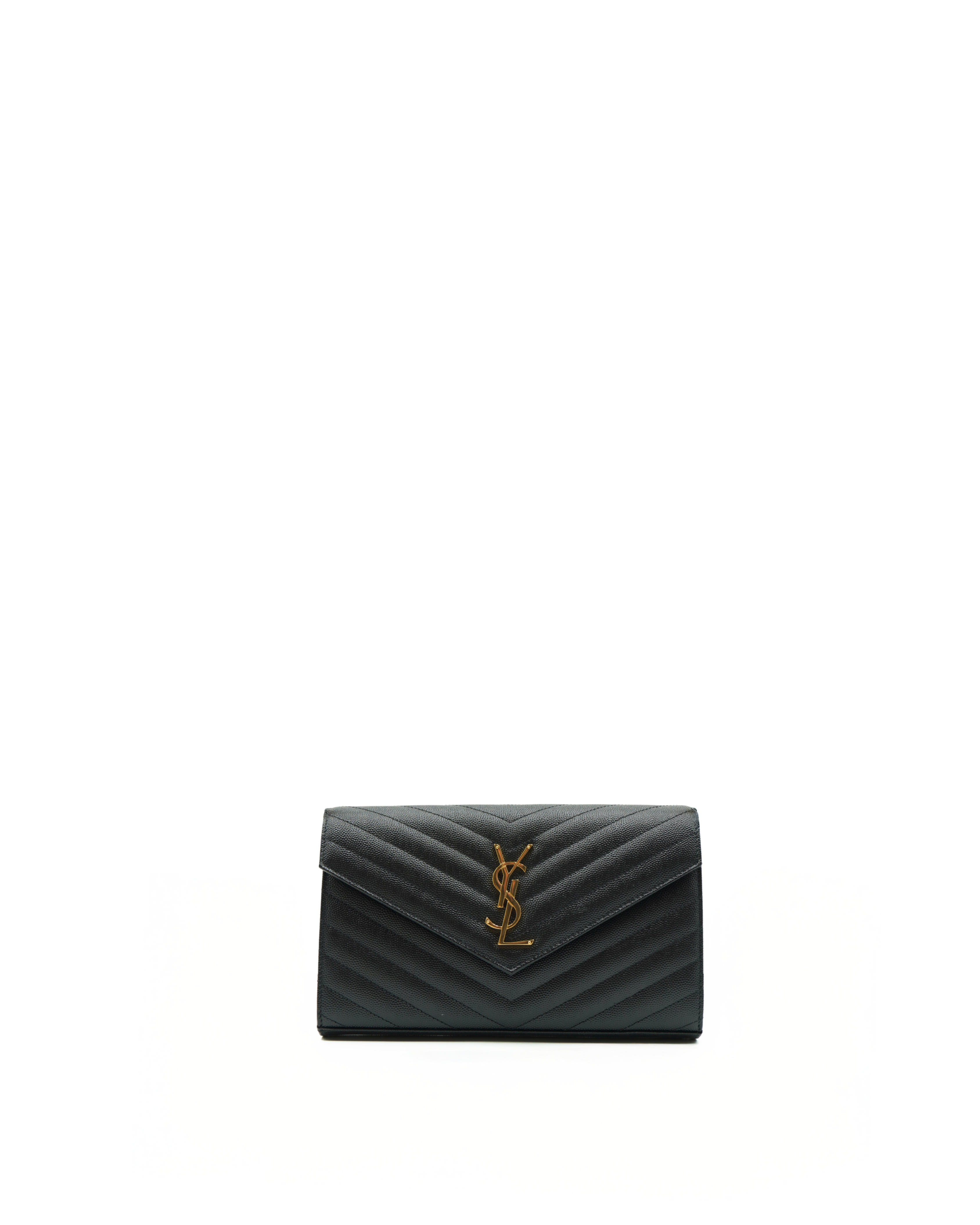 Saint Laurent Pochette Pelle Con Catena Pelle Nera