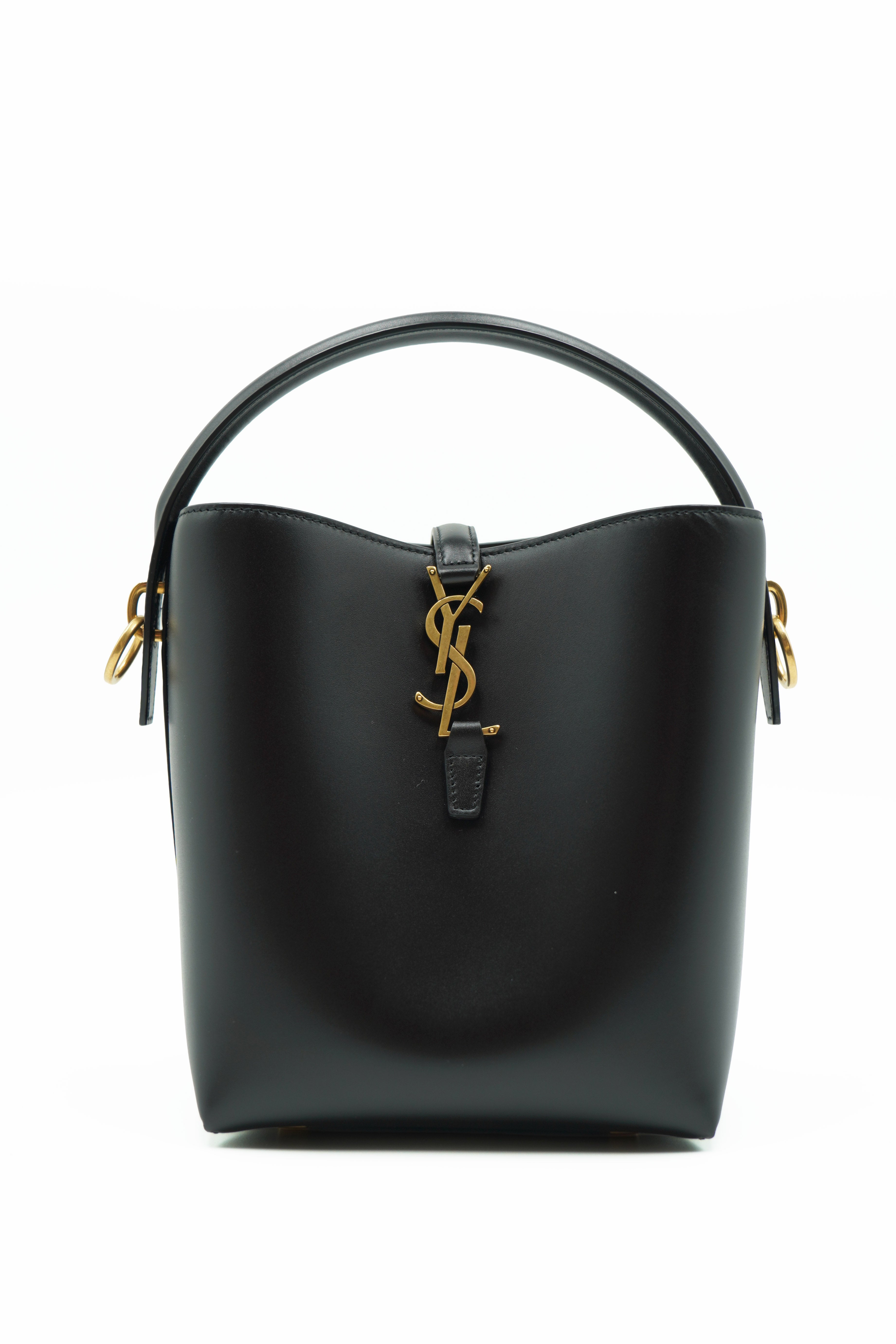 Saint Laurent Borsa Secchiello le 37 Small Pelle Nera - Usato Autentico