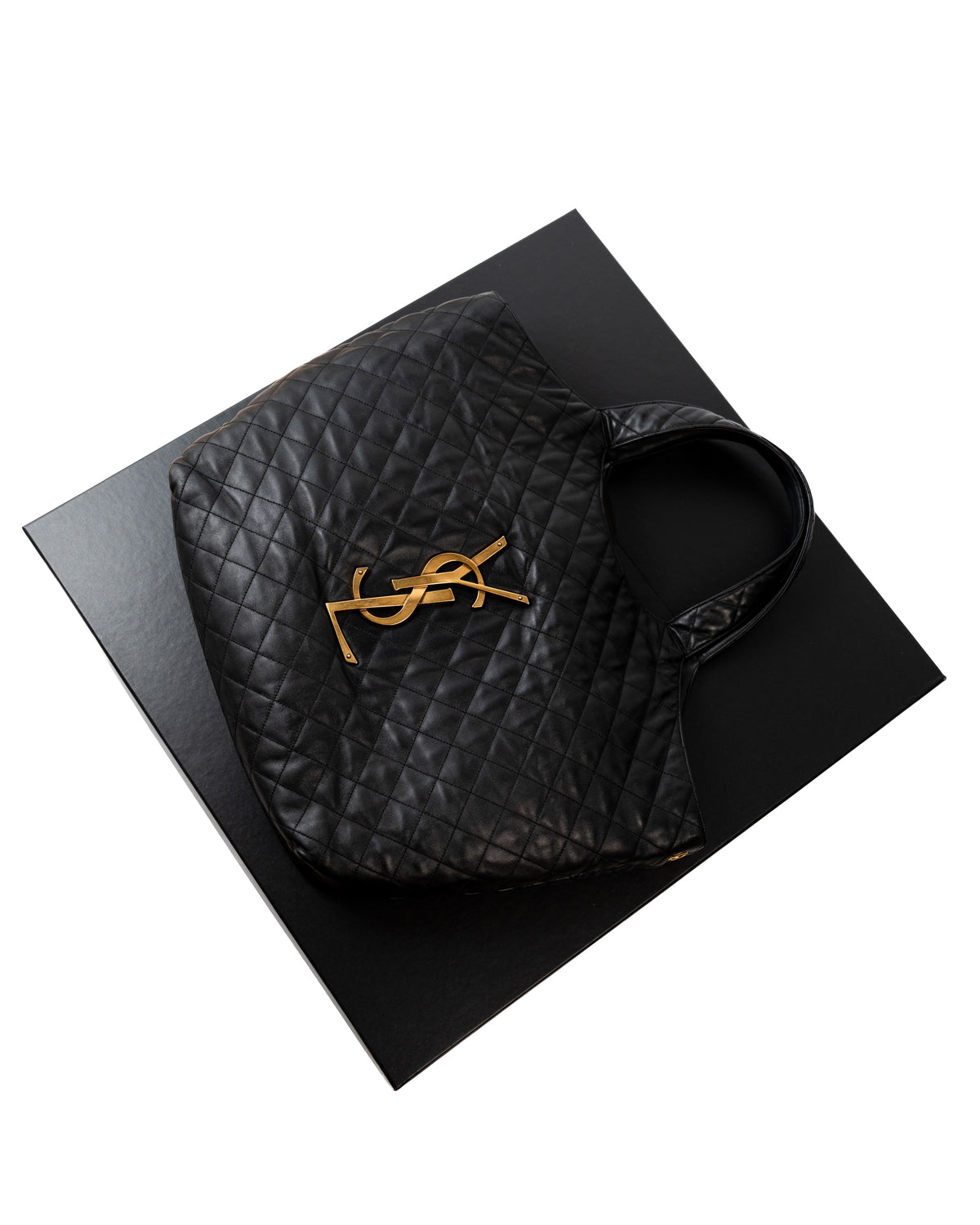 Saint Laurent Borsa Icare Maxi Pelle di Agnello Trapuntata Nera pre-owned certificata - Aurea Luxury Lab