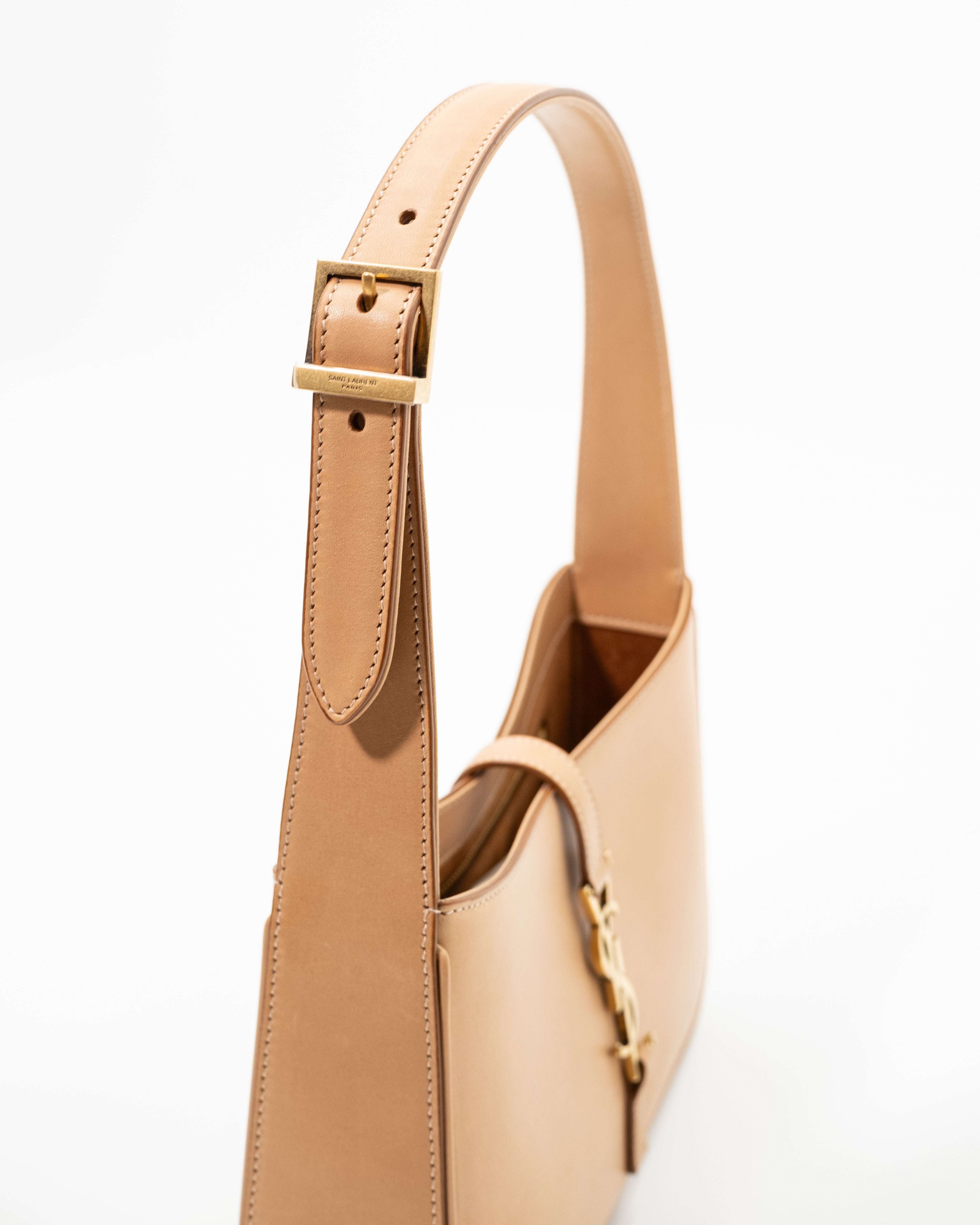 Saint Laurent Borsa Le 5 à 7 Pelle Vitello Nude — Pre-owned Autentica