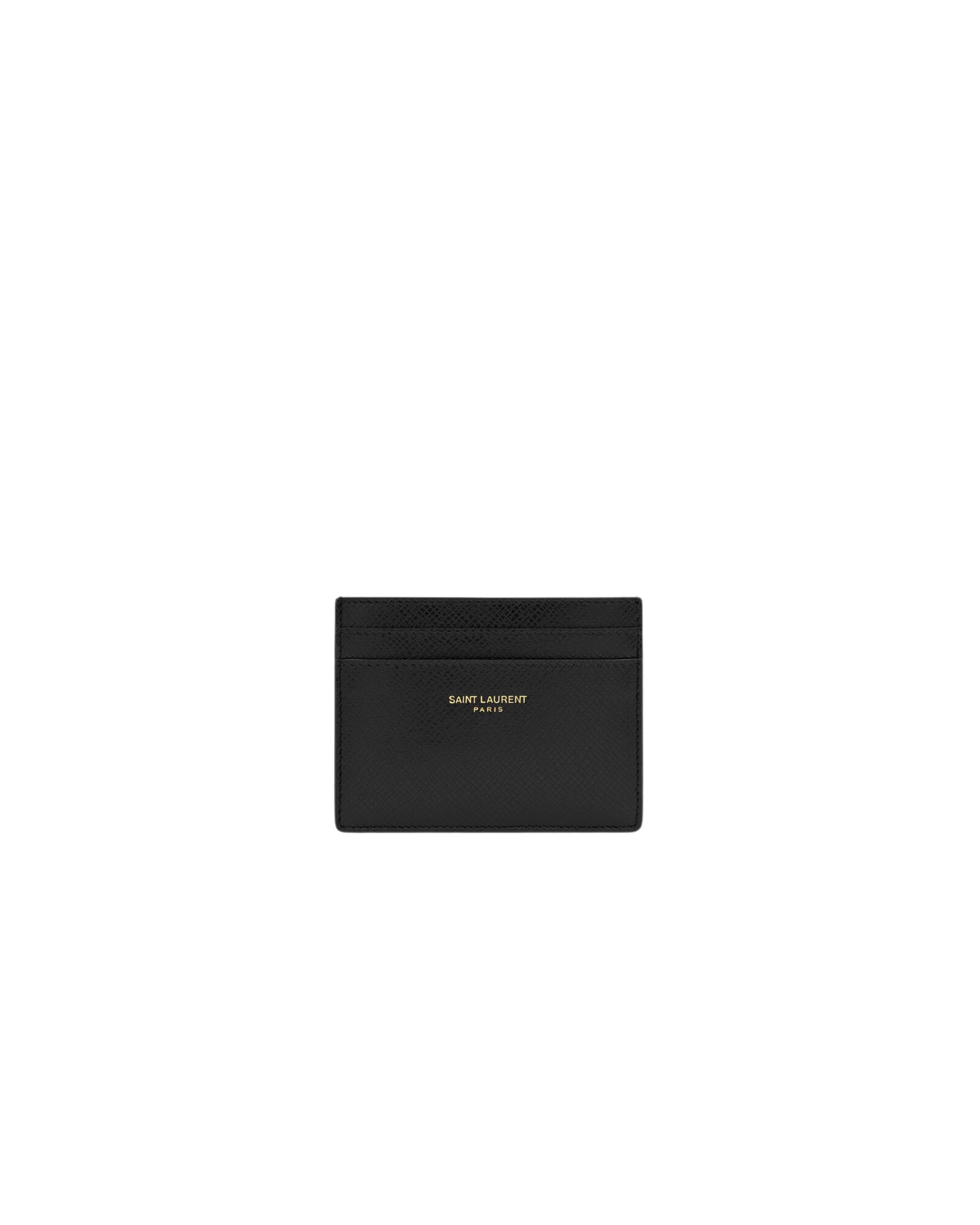 Sain Laurent Porta Carte Pelle logo oro - Aurea Luxury Lab
