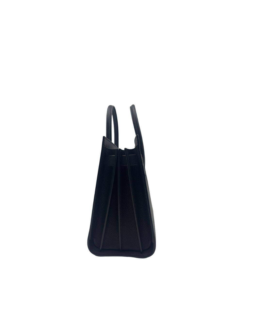 Saint Laurent Borsa Sac Du Jour Pelle Martellata Nera Baby