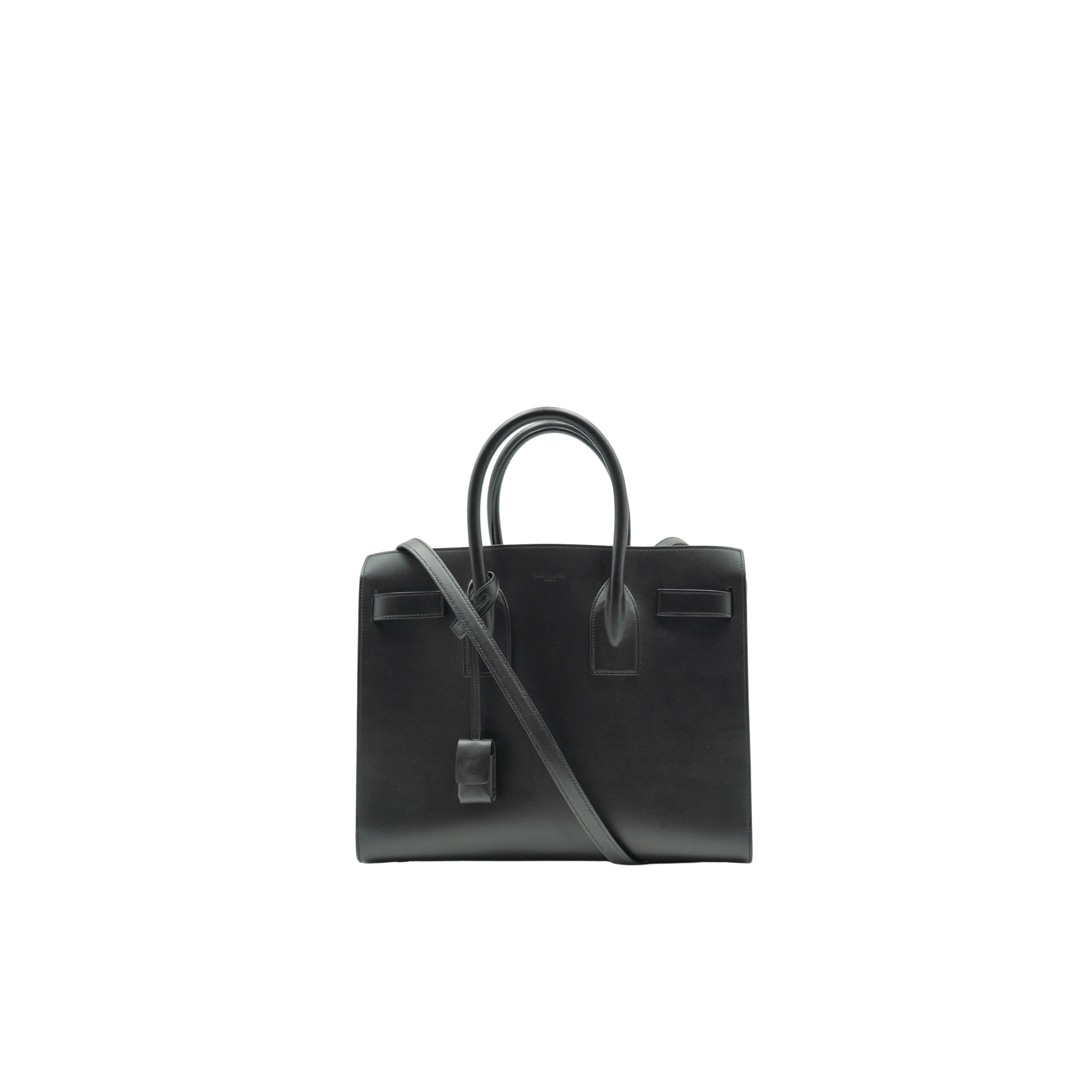 Saint Laurent Borsa Shopping in pelle nera Sac du Jour Medium - Usato Autentico