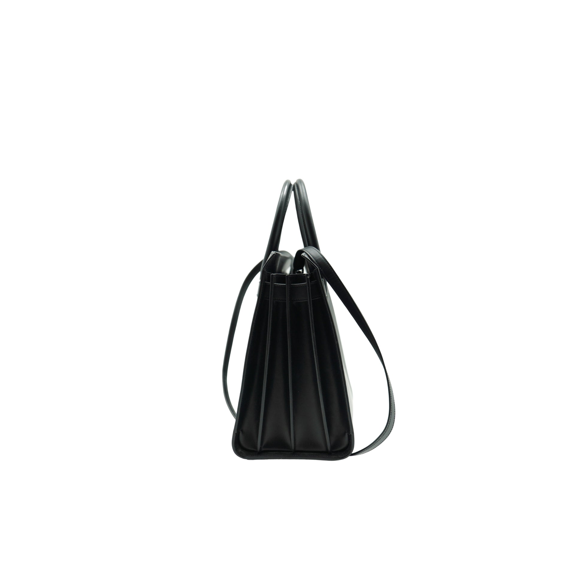 Saint Laurent Borsa Shopping in pelle nera Sac du Jour Medium - Aurea Luxury Lab