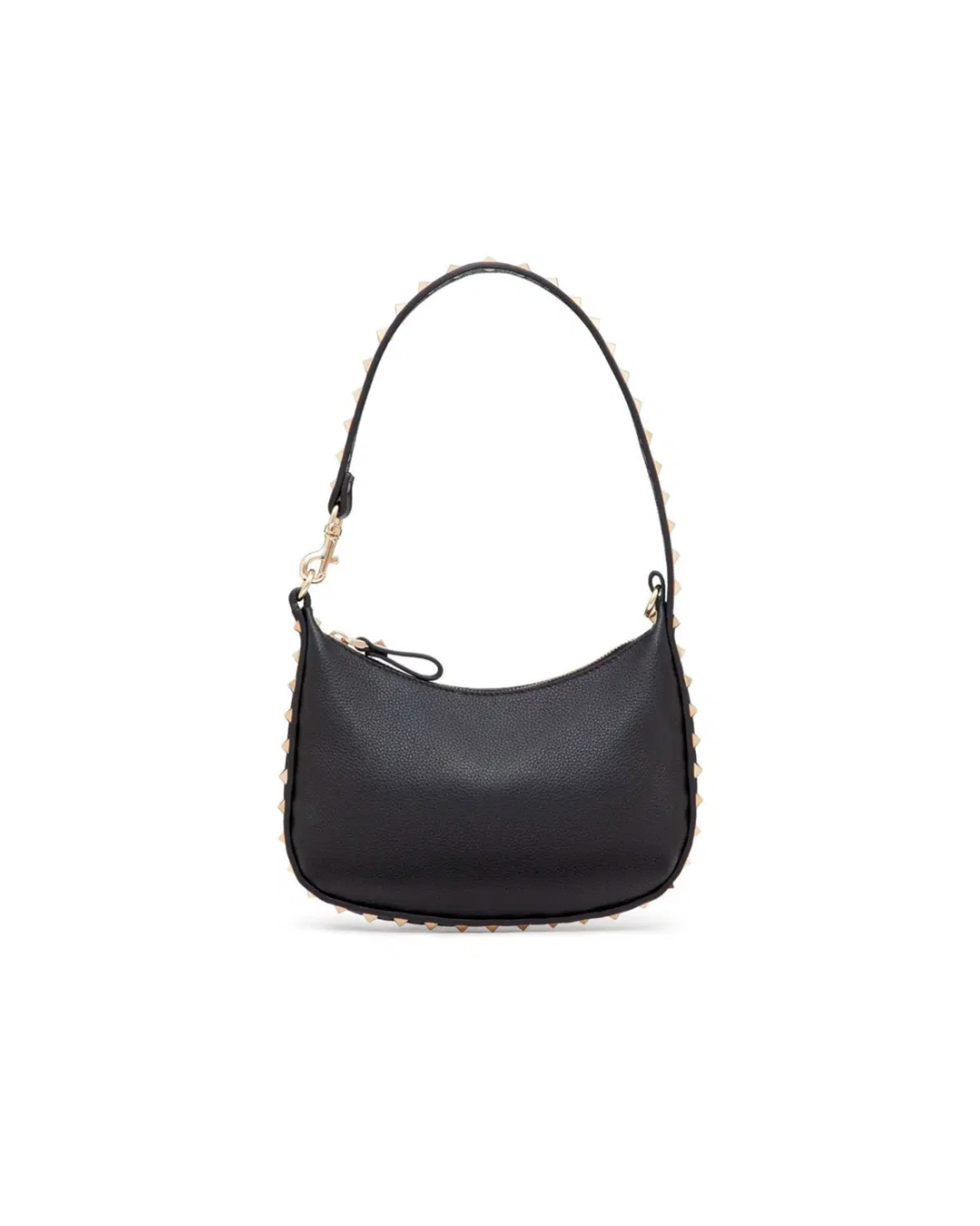 Valentino Garavani Borsa Hobo Mini Rockstud Pelle Nera — Pre-owned Autentica