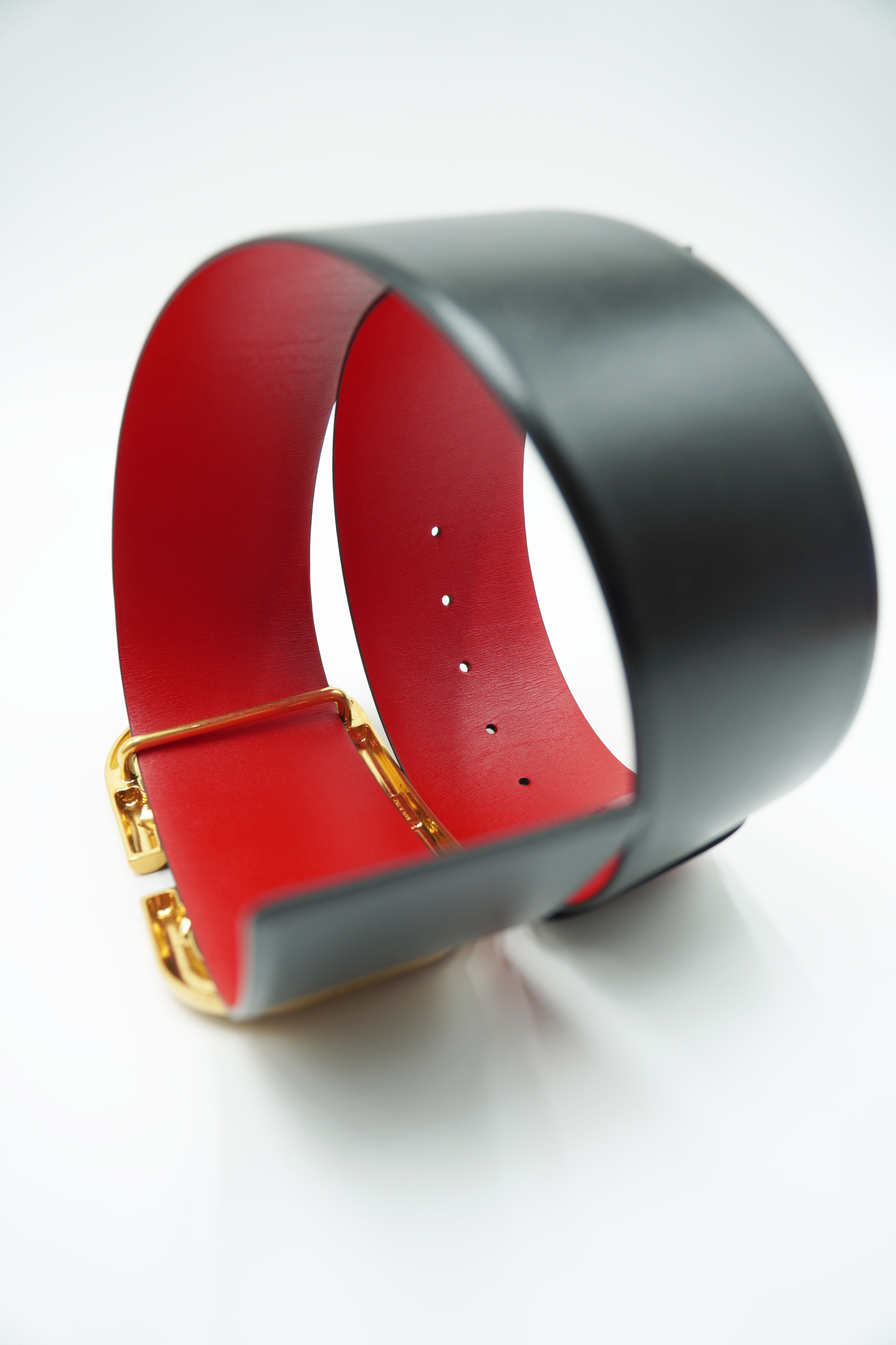 Valentino Cintura Donna SuperV Pelle Nera - Usato Autentico